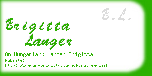 brigitta langer business card